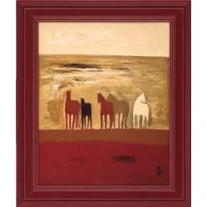  Mary Mayo MA0742 Five Ponies by Bezvidenhout  MDF Frame 