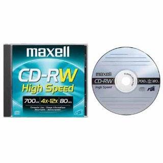 Maxell CD RW Rewritable Media 700MB High Speed 4x 12x