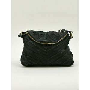Designer Inspired Genuine Leather Messenger Bag w/ Black Color Leather 