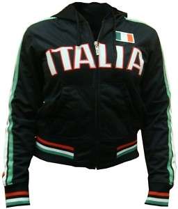 Italia Soccer Track Jacket Girls Juniors Hoody Italy  