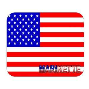  US Flag   Marinette, Wisconsin (WI) Mouse Pad Everything 