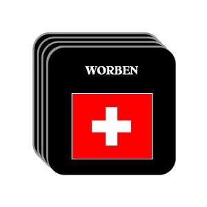  Switzerland   WORBEN Set of 4 Mini Mousepad Coasters 