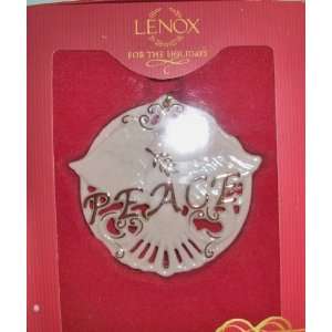  Lenox Porcelain Open Work PEACE Dove Christmas Ornament 