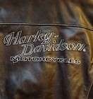 Harley Davidson Classic Brown Distressed Leather Bomber Jacket Medium
