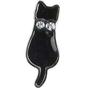 Dickens Closet Create a Collar 10 mm Black Enamel Cat Charm, Color 