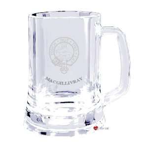  Macgillivray Clan Crest 500ml Engraved Glass Tankard 