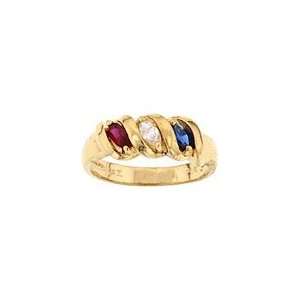  14K Luv Ya Marquise S Bar Ring, Mothers Jewelry 