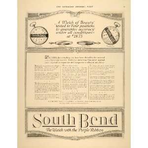   Ad South Bend Watch Jewel South Bend Indiana   Original Print Ad Home