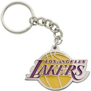 Los Angeles Lakers Pewter Primary Logo Keychain:  Sports 