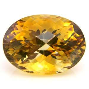  Natural Yellow Citrine Loose Gemstone Oval Cut 24.55cts 21 