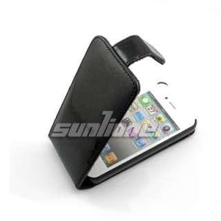 Leather Hard Flip Case Pouch for iPhone 4 4G+LCD Film.B  