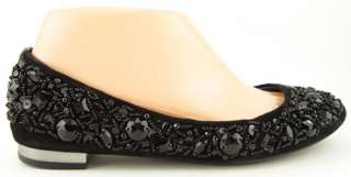 KENNETH COLE Exclusive 925 SPARKLE N SHINE Black Beaded Womens Flat 