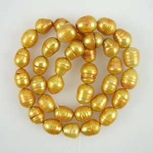    8x10mm yellow freshwater pearl rice beads16strand