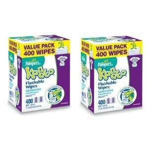  Pampers Kandoo Flushable Toilet Wipes, 2 packs, Sensitive 