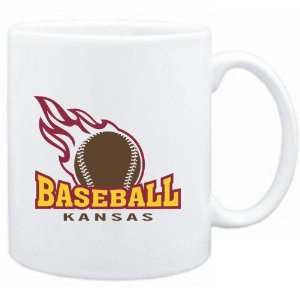  Mug White  BASEBALL FIRE Kansas  Usa States