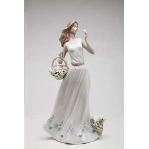  Fine Porcelain Breezy Spring Time Lady Figurine