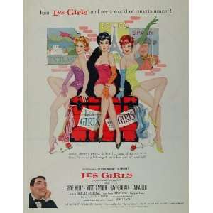  1957 Movie Ad Les Girls Gene Kelly Mitzi Gaynor Kay 