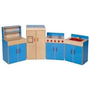  Wood Designs Classic 4 Piece Play Kitchen Set, Blueberry 