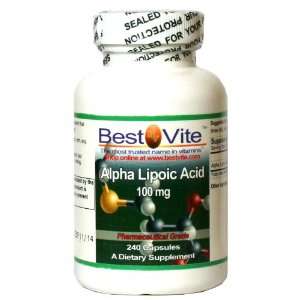  Alpha Lipoic Acid 100mg (240 Capsules) Health & Personal 