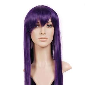  Purple Long Length Anime Cosplay Costume Wig: Toys & Games