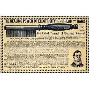  1892 Ad J M Riley Electric Comb Hair Care Newark NY 
