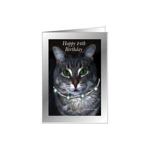  24th Happy Birthday ~ Spaz the Cat Card: Toys & Games