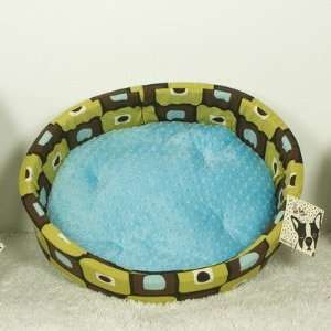  Pet Bed Express PBQ Square Dot Round Dog Bed: Pet Supplies