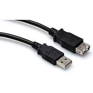  Hosa 10 USB 2.0 A Male to A Female Extension Cable 