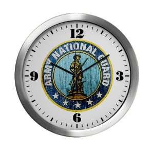    Modern Wall Clock Army National Guard Emblem 