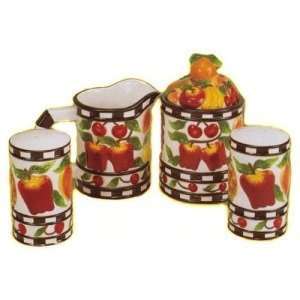   : Fruit Paradaise Sugar creamer & Salt & Pepper set: Kitchen & Dining