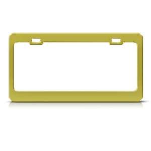   Plain Gold Heavy Duty Metal license plate frame Tag Holder: Automotive