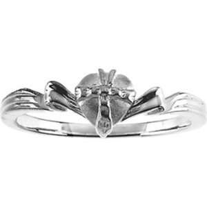  Size 8   Sterling Silver Heart Chastity Ring Jewelry