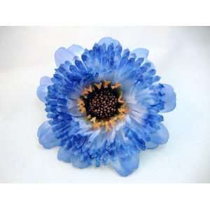  Blue Italian Daisy Hair Flower Clip 