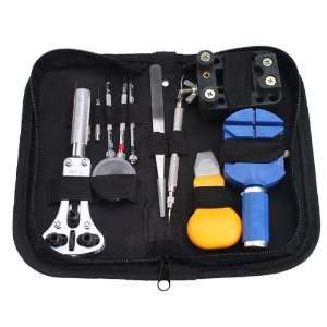 13 Pcs Watch Repair Tool Kit with Zip Case Battery Bracelet Pin Punch 