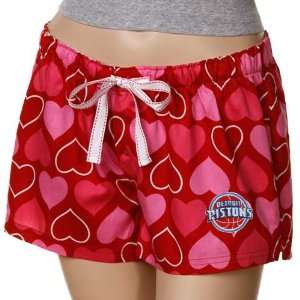   Ladies Red Candy Hearts Boxer Shorts (Small): Sports & Outdoors