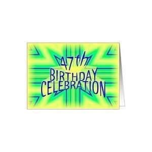   47th Birthday Party Invitation Bright Star Card: Toys & Games