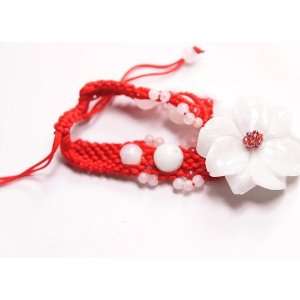  Jade Flower Bracelet   for fortune   J167 Arts, Crafts 