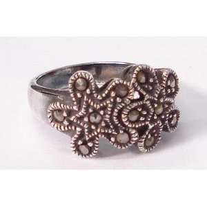  Flower Star Silver Ring (Size 7) 