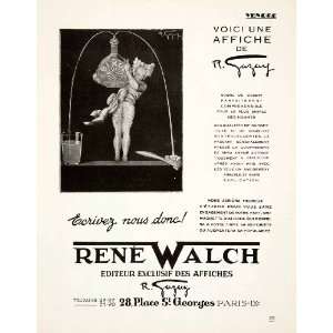  1926 Ad Rene Walch Robert Gazay Advert Editor 28 Place St 