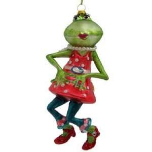  Dancing Frog   Girl Christmas Ornament
