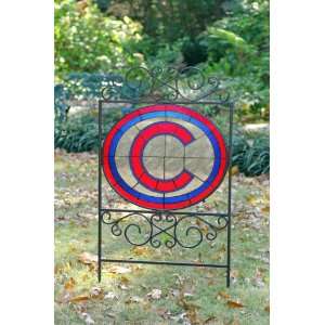  Memory Company Chicago Cubs Stained Glass Yard Sign Patio 