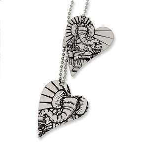 Stainless Steel Ganesh Heart Necklace: Jewelry