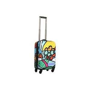 Romero Britto Luggage 22 Inches Spinner Case Carry on TSA Lock (FLOWER 