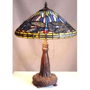  Tiffany Style Dragonfly Table Lamp 16 Shade: Home 