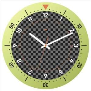   BAI.925.SCB Speed Master Wall Clock in Chartreuse