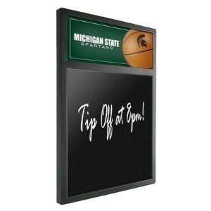  NCAA Michigan State Spartans Team Chalkboard with Basketball 