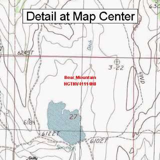  USGS Topographic Quadrangle Map   Bear Mountain, Nevada 