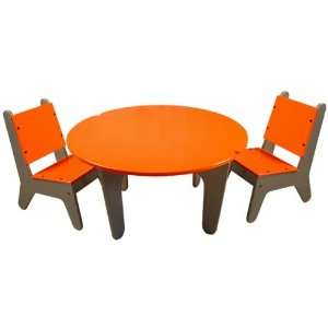 Modern Table and Chair Persimmon Orange 