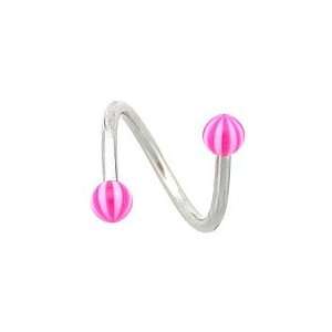   BEACH BALL Twister Belly or Eyebrow Ring Mix My Colors 3mm: Jewelry