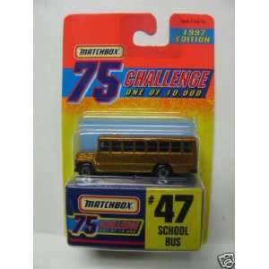 Matchbox 75 Challenge School Bus #47 1997: Toys & Games